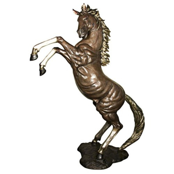 Majestic Spirit Rearing Horse Cast Bronze Garden Statues Life Sized